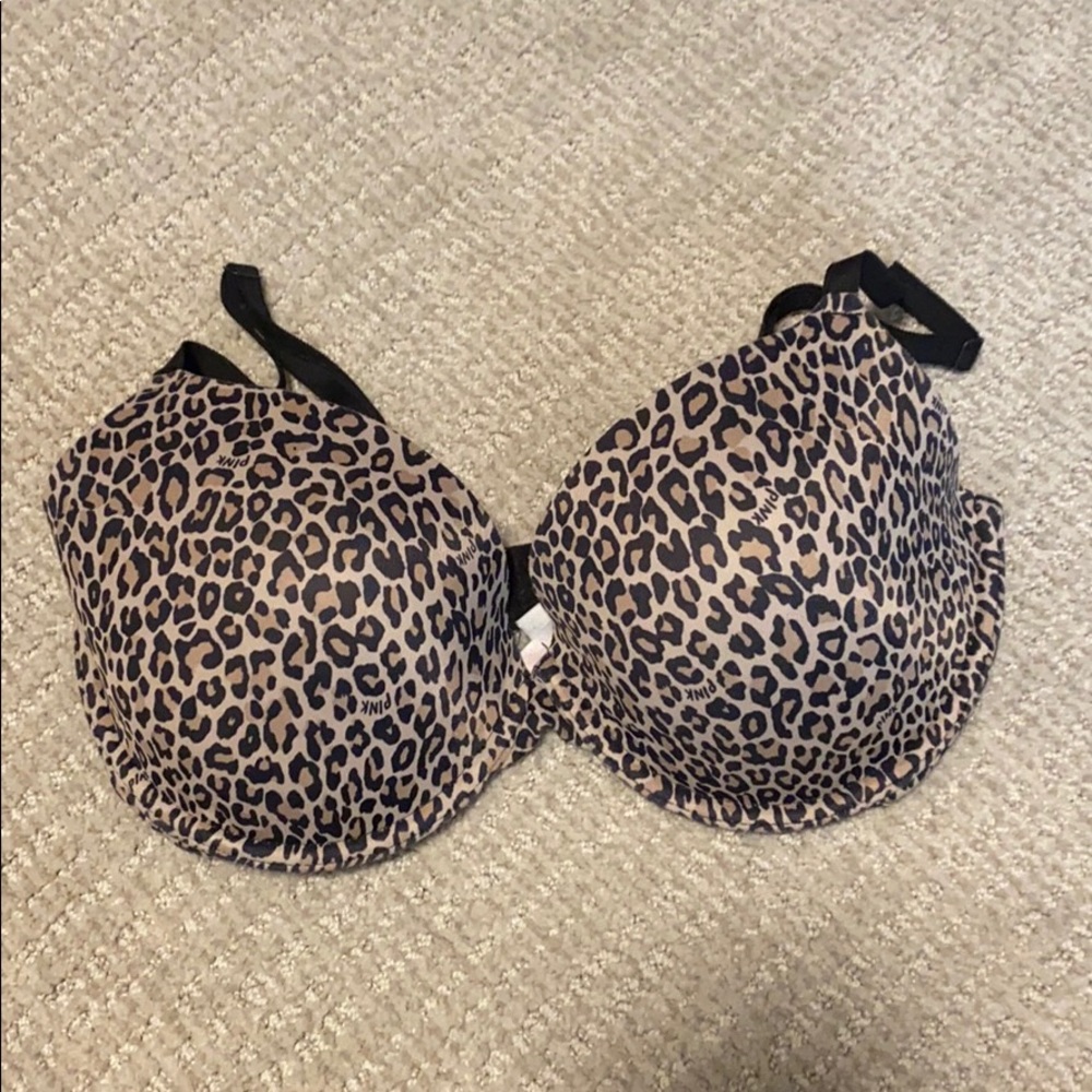 Pink Victoria Secret Leopard Bra